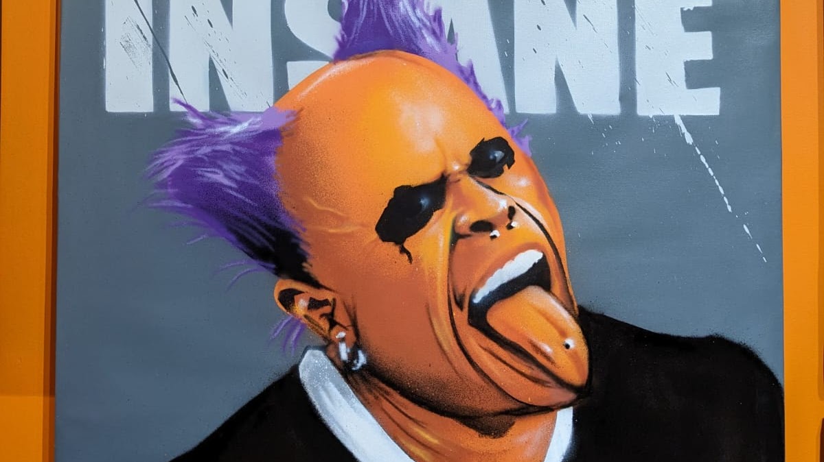 canvas art keith flint prodigy spray paint portrait